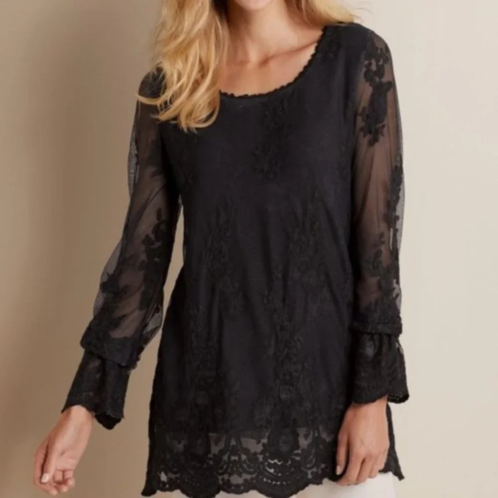 NWT Soft Surroundings Violetta Top sz s